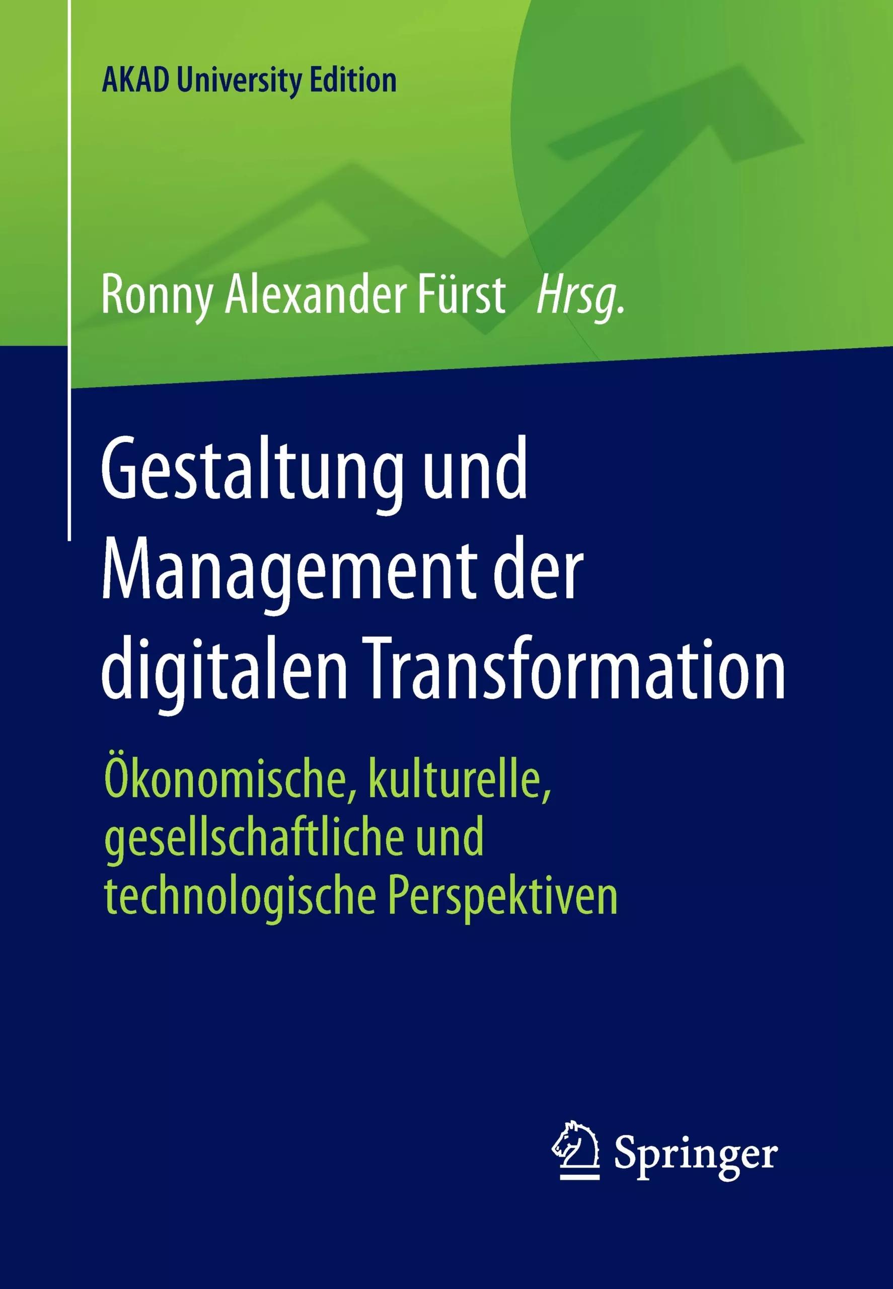 Das Cover des Buches Gestatug und Management der digitalen Transformation.