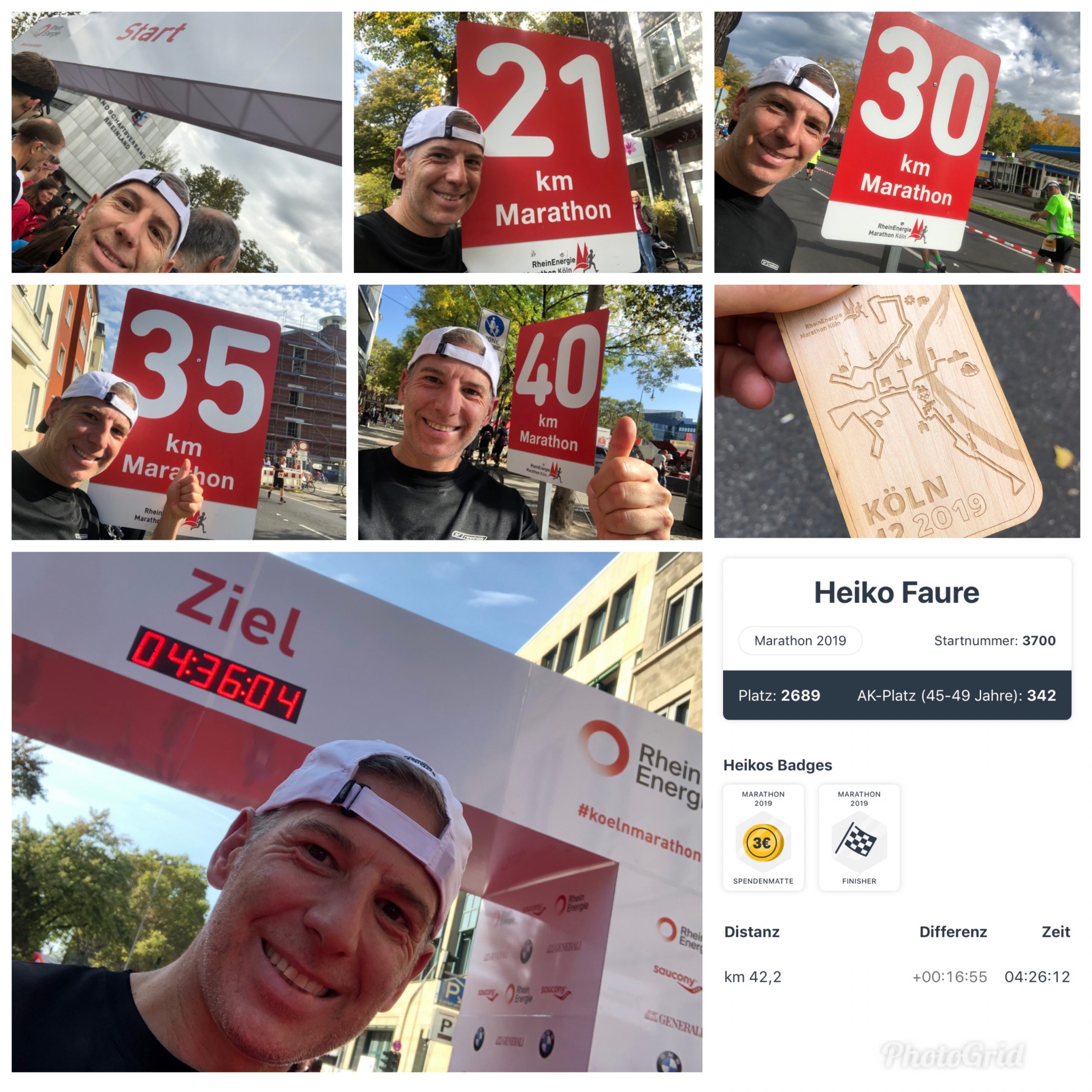 Collage von Heiko Faure beim Marathon