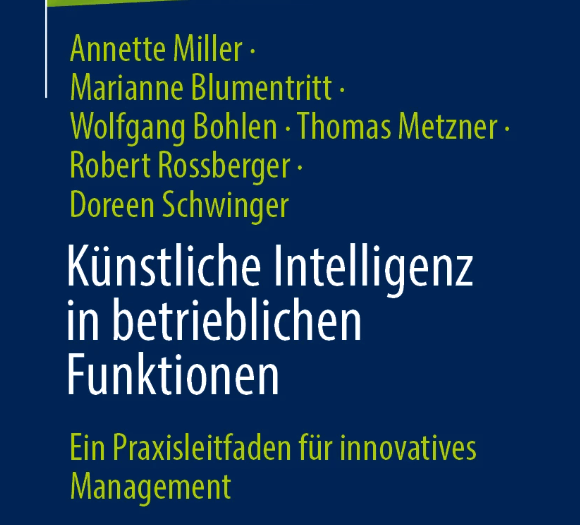 Buchcover: Künstliche Intelligenz in betrieblichen Funktionen