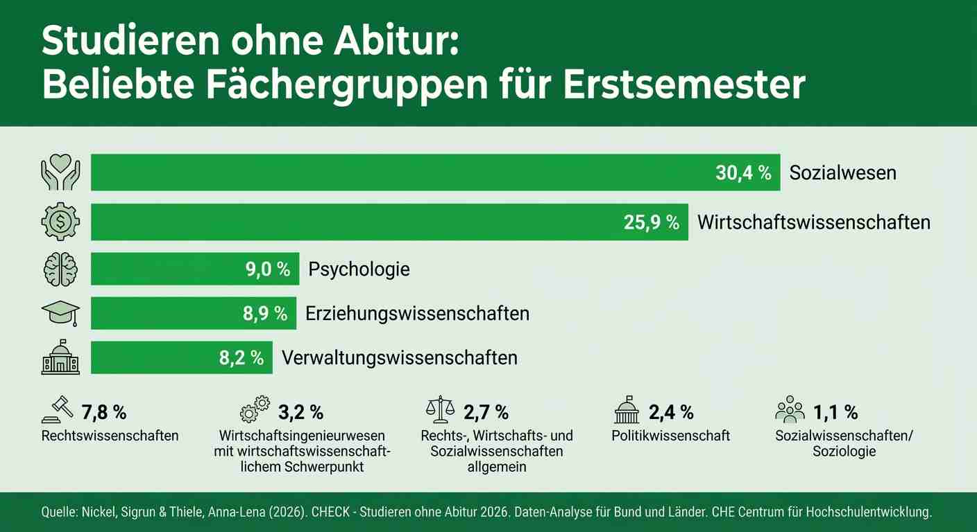 Grafik Erstsemester Studierende ohne Abitur